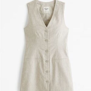 Abercrombie Mara Linen Blend Vest Mini Dress